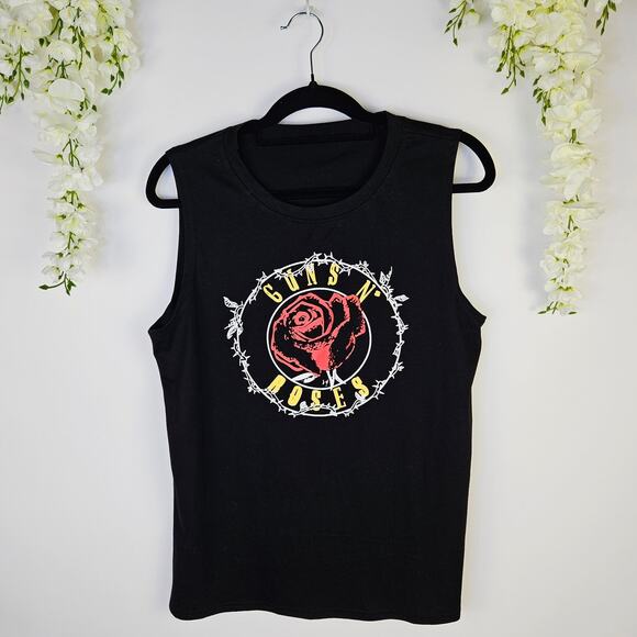Guns N Roses Sleeveless Band T-Shirt Tank Top Black Rock Graphic Tee Unisex Med - Picture 2 of 7
